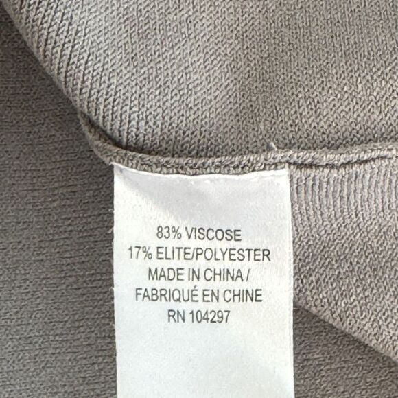 Milly Mock Neck Top Gray Sleeveless A Line Swing Knit Size Small Minimalist - Picture 7 of 8